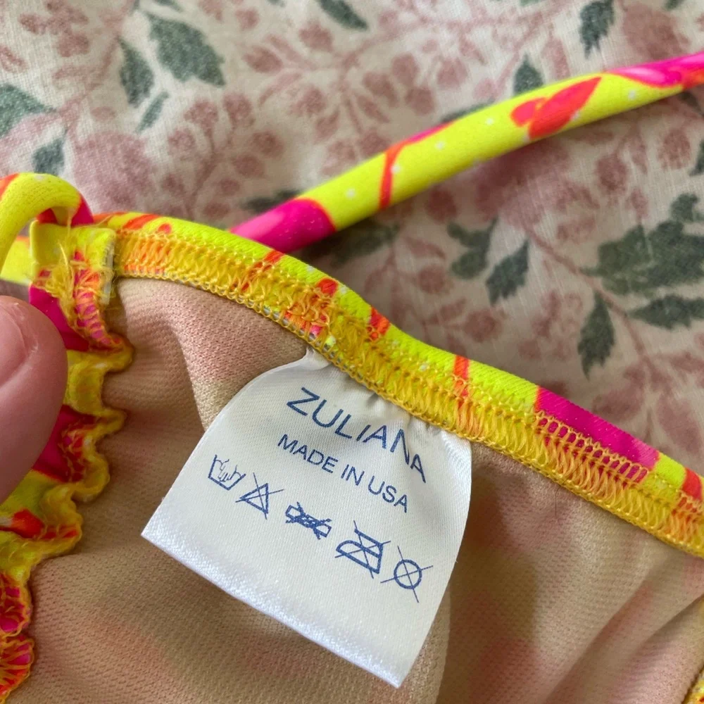 Vintage neon pink and yellow bikini - Picture 8 of 8